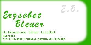 erzsebet bleuer business card