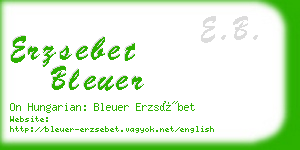 erzsebet bleuer business card
